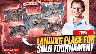 Best Landing Places 🤔 For Khiladi Adda Solo Tournament 🏆 1 Kill 20₹  2 Kill 40₹ 🤑  By Shreyash op [upl. by Enyaj]