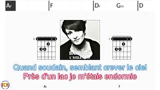 BARBARA L´Aigle noir FCN GUITAR CHORDS amp LYRICS [upl. by Esihcoc]