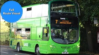 First West Yorkshire 7 Full Route Visual Leeds Infirmary Street to Primley Park [upl. by Ellynn127]