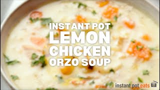 Chicken Orzo Soup  Instant Pot Recipe [upl. by Adnuahs901]