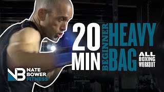 Ultimate 20 Minute Beginner Boxing Workout  Punching Bag Workout [upl. by Ynattir]