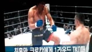 최홍만vs Cro Cop 크로캅 [upl. by Ayoras]