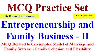 circumplex model MCQ circumplex model of marriage Entrepreneurship and Family Business MCQ [upl. by Greysun]