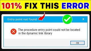 The Procedure Entry Point Could Not Be Located In The Dynamic Link Library  Entry Point Not Found [upl. by Leif391]