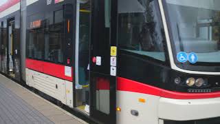 Poland Gdansk tram 4 ride from Piastowska to Helska [upl. by Nirre727]