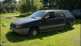 Starting Volkswagen Passat B3 18 After 8 Years  Test Drive [upl. by Cuda]