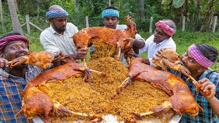 INSIDE MUTTON BIRYANI  Full Goat Mutton Cooking with Stuffed Biryani  Mutton Inside Biryani Recipe [upl. by Neroc424]