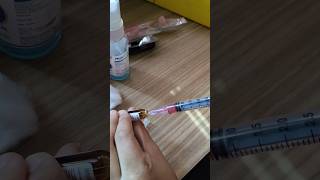 Loading syringe from ampule 💉 medicalpractice medicallife injection medicaleducation [upl. by Harris159]