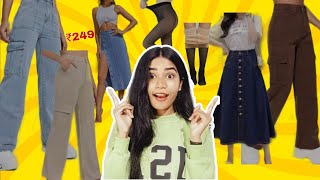 Meesho Bottom Wear Haul  Affordable Denim skirt Cargo Pants Trousers Meesho Haul [upl. by Iviv]