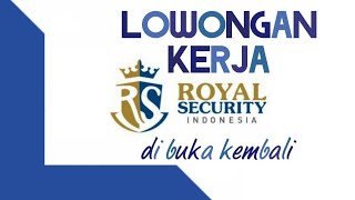 LOWONGAN KERJA SECURITY [upl. by Wise]