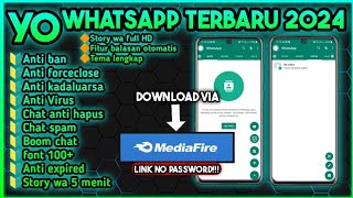 Yowhatsapp terbaru 2024  WhatsApp mod terbaru  no bugno error  free download‼️ [upl. by Eselahs]