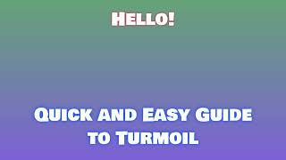 Downloading Turmoil Game Recommended Platforms [upl. by Ydnerb]