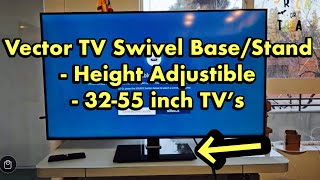 VEVOR TV Universal Stand MountSwivel  Table Top TV Stand for 3255 inch Height Adjustable Review [upl. by Anuala]