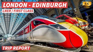 【4K】London Kings Cross to Edinburgh Waverley  LNER AZUMA 1st Class Experience  With Captions【CC】 [upl. by Trebeh]