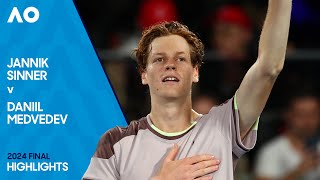 Jannik Sinner v Daniil Medvedev Highlights  Australian Open 2024 Final [upl. by Cosette]