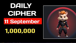 11 September Hamster Kombat Daily Cipher Code Today [upl. by Edialeda]