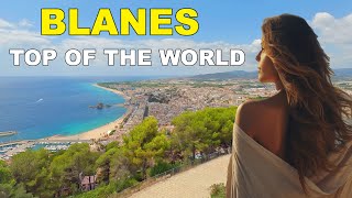 🇪🇸 Blanes Beach Walk to Sant Joan Castle Spain Summer 2023 🌞 4K UHD [upl. by Pavier]