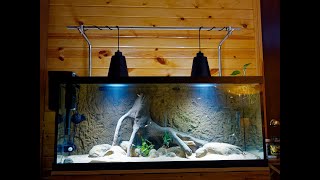 UNS Bar Pro Aquarium Light Hanging Kit 48quot Installed on a 75 gallon aquarium [upl. by Nimzay]