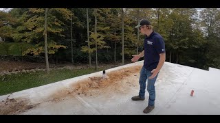 How to remove standing water on a flat roof [upl. by Ardnek]