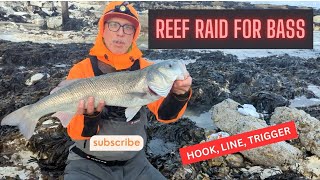 REEF RAID FOR BASS  UK BASS FISHING  UK SEA FISHING  LABRAX [upl. by Niarfe]