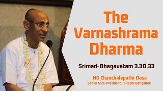 The Varnashrama Dharma  HG Chanchalapathi Dasa  SB 33033  20190628 [upl. by Thurston398]