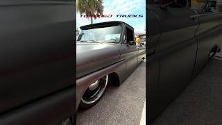 🛻💨 BAGGED 1964 Chevy C10 sitting on the GROUND  Chevrolet chevyc10 bagged slammed carshow [upl. by Drofkcor8]