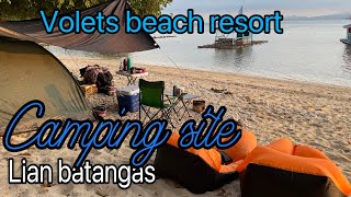 Camping site  Volets beach resort lian batangasParadise [upl. by Hansel]