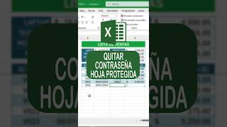 DESBLOQUEAR HOJA DE EXCEL PROTEGIDA CON CONTRASEÑA EN EXCEL Excel Exceltips Exceltutorial Shorts [upl. by Reppart907]