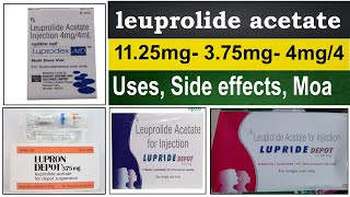 leuprolide acetate injection 4mg4ml 375mg 1125mg  Uses Side Effects Dose Mechanism [upl. by Yrro]