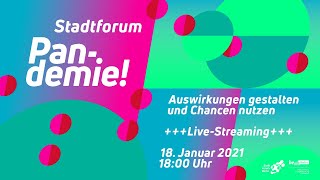 Stadtforum Berlin Pandemie vom 18 Januar 2021 [upl. by Atiuqel27]