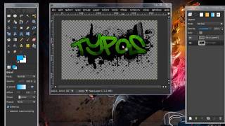 How to make a splatter graffiti effect in GIMP HD [upl. by Lightfoot]