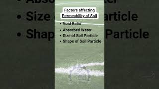 Factors affecting Permeability of Soil shorts civilengineering soilmechanics [upl. by Rybma917]