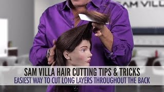 Easiest Way To Cut Long Layers Throughout The Hair [upl. by Ahsiam]