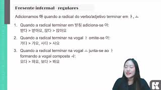 Como conjugar verbos e adjetivos  Curso de coreano [upl. by Ennaul]