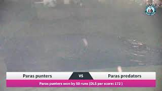 PaRAS PUNTERS VS PARAS PREDATORS  25 July 2024 [upl. by Apfelstadt]