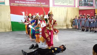 Navratri Dance Performance by Class 4A  KV IIT Guwahati [upl. by Mansur]