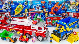 Paw Patrol Mini Trucks Review Mighty Movie Big Trucks Rescue Wheels Rubble amp crew Marshall ASMR [upl. by Call]