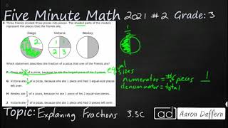 3rd Grade STAAR Practice Explaining Fractions 33C  2 [upl. by Soilissav423]