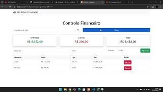 Projeto Sistema de Controle de Finanças PHP HTML CSS Bootstrap [upl. by Ecnaret997]