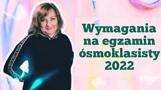 Wymagania na egzamin ósmoklasisty w 2022 roku z polskiego [upl. by Edualc]