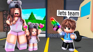 Baby ANGEL PLAYS with HER CRUSH in Roblox Murder Mystery 2 [upl. by Fletch]