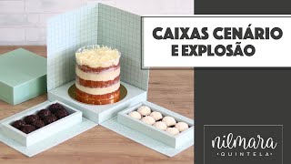 DIY  Caixas cenário e explosão para bolos [upl. by Ellennod757]