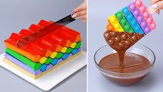 Satisfying Rainbow Cake Decorating For Everyone  Most Beautfiul Cake And Dessert Video [upl. by Hume]