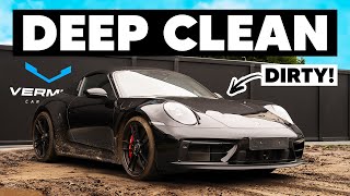 Deep Cleaning a Dirty Porsche 911 Targa  Full Detail ASMR [upl. by Ennaej]