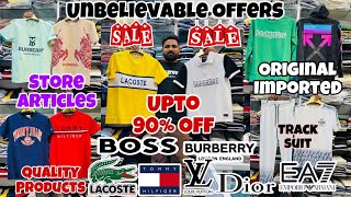 Unbelievable Offers 😱  Upto 90 Off  Lacoste TshirtsPoloneckTracksuit Branded Clothes in Mumbai [upl. by Knowland291]