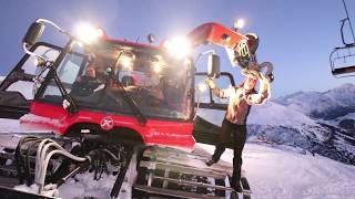 PistenBully 600w snow cat adventure Alpe dHuez [upl. by Charin231]