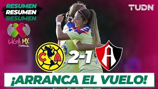 Resumen y goles  América 21 Atlas  Liga Mx Femenil  CL2024 J1  TUDN [upl. by Nomsed]