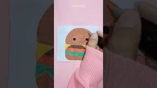 Diy squishmallow paper squishy 🍔 shorts papersquishy papercraft diy [upl. by Elvyn]