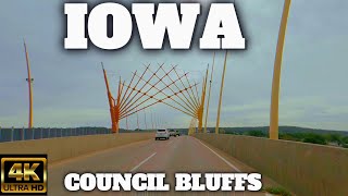 4K Council Bluffs Iowa Driving Tour Iowa USA [upl. by Itraa855]