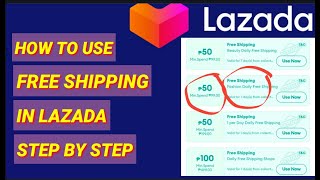 HOW TO USE FREE SHIPPING IN LAZADA STEP BY STEP [upl. by Aikrahs890]